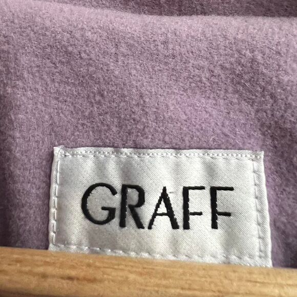 Vintage 100% wool lavender full-zip jacket by Graff - Picture 3 of 8